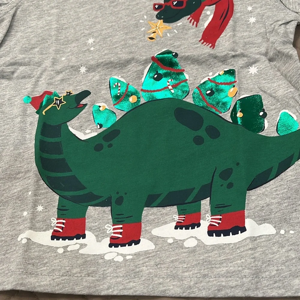 Toddler Boy Carter's Christmas Dinosaur Graphic Tee/NWT/24M